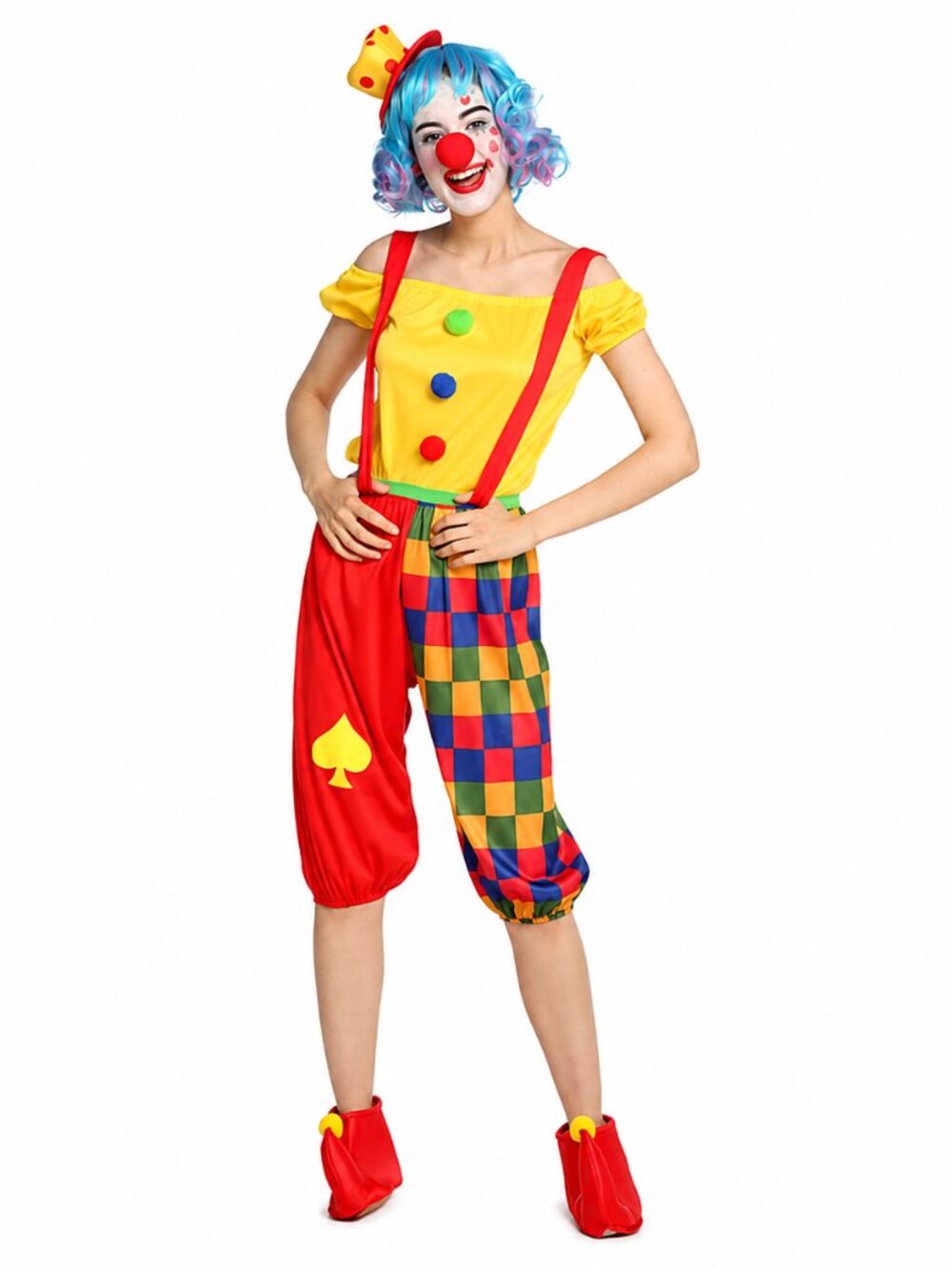 Women's Clown Suspender Pants Halloween Costume